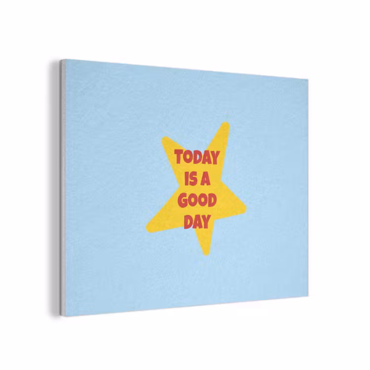 Ster - Today is a good day - Blauw PET vilt klein -3d