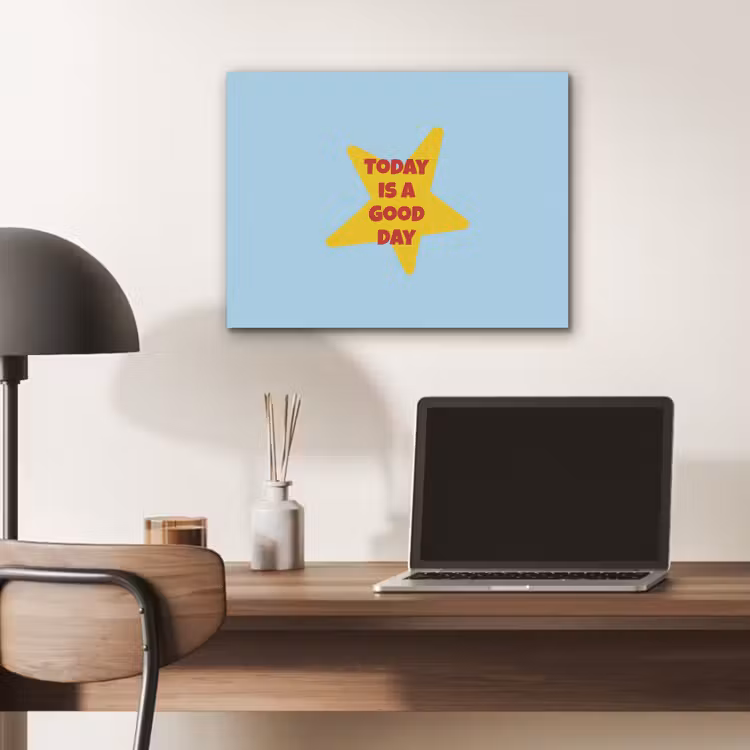 Ster - Today is a good day - Blauw PET vilt klein -sfeer5