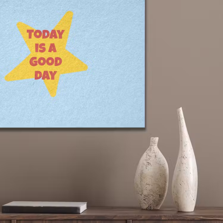 Ster - Today is a good day - Blauw PET vilt klein -sfeer6_closeup