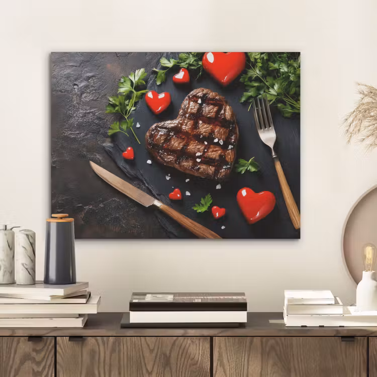 Steak - Hart - Bestek PET vilt klein -sfeer1