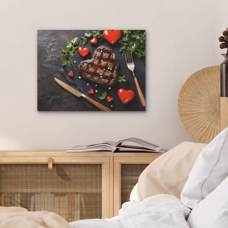 Steak - Hart - Bestek PET vilt klein -sfeer3