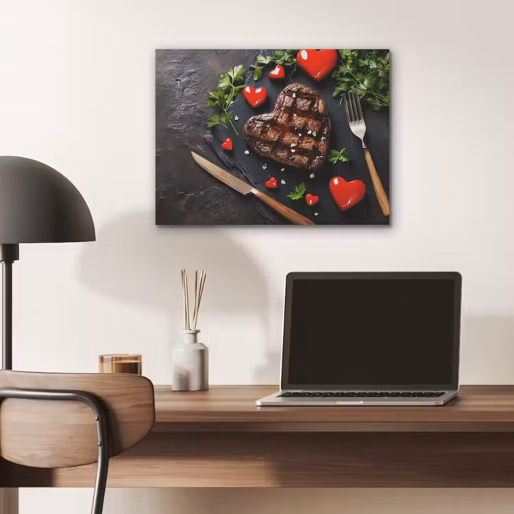 Steak - Hart - Bestek PET vilt klein -sfeer5