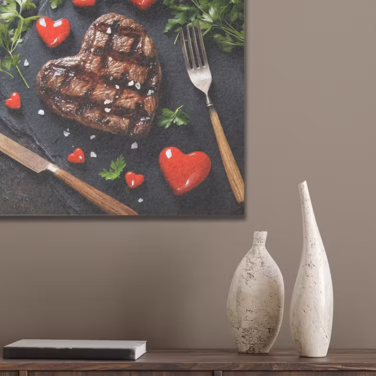 Steak - Hart - Bestek PET vilt klein -sfeer6_closeup