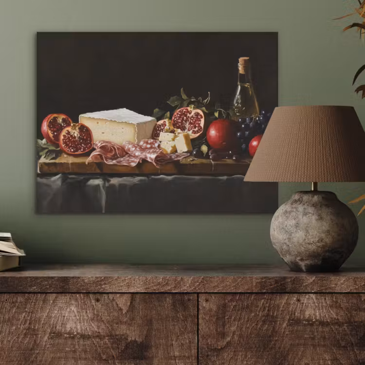 Stilleven - Vintage - Borrelplank PET vilt klein -sfeer2