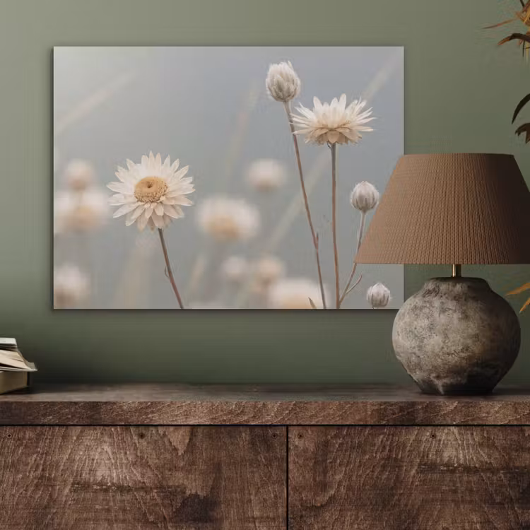 Strobloemen - Wit - Daglicht PET vilt klein -sfeer2