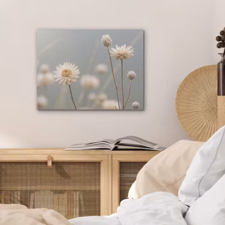 Strobloemen - Wit - Daglicht PET vilt klein -sfeer3