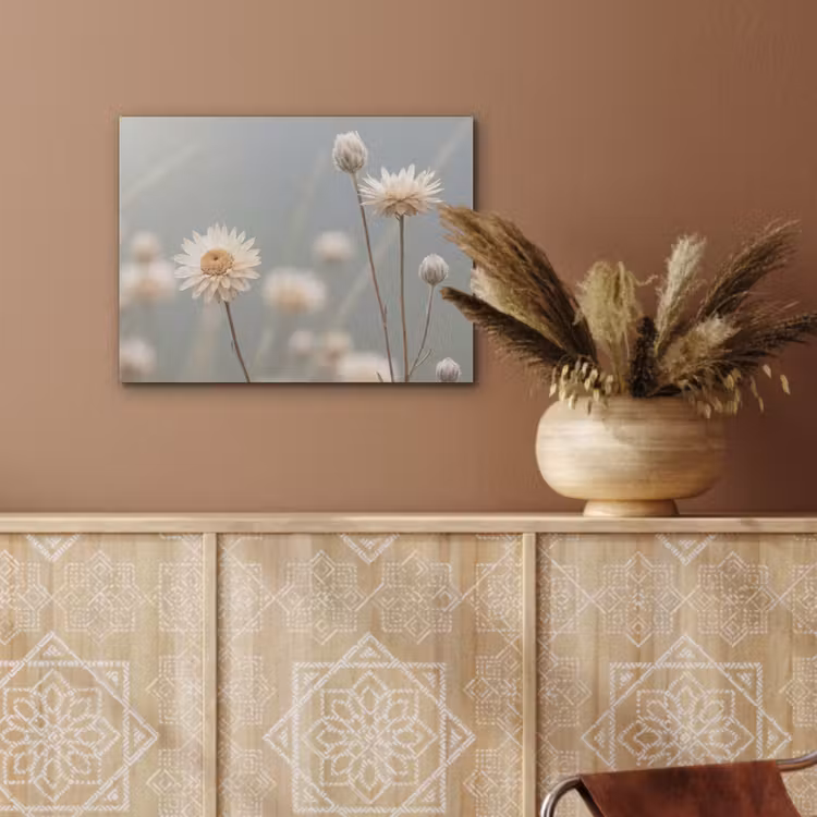 Strobloemen - Wit - Daglicht PET vilt klein -sfeer4