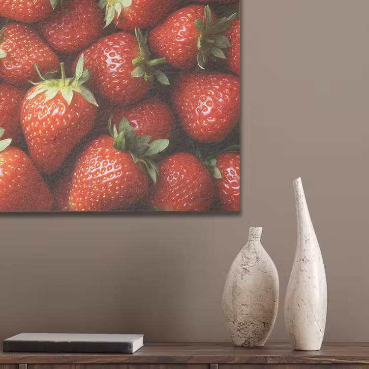 Aardbei - Fruit - Rood PET vilt klein -sfeer6_closeup