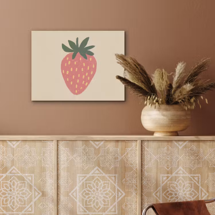 Aardbei - Minimalistisch - Rood - Fruit PET vilt klein -sfeer4