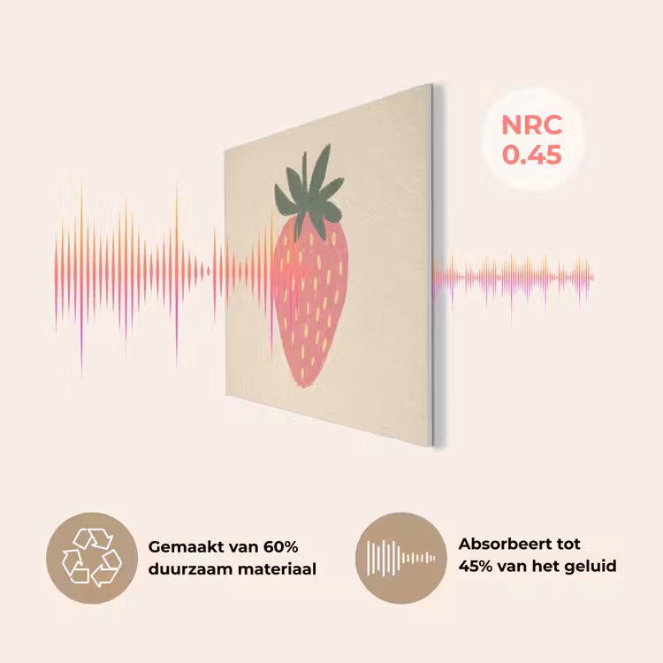 Aardbei - Minimalistisch - Rood - Fruit PET vilt klein -USP_NL