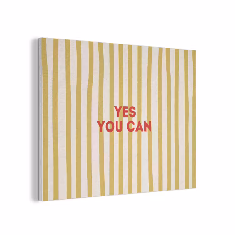 Strepen - Abstract - Yes you can - Rood PET vilt klein -3d