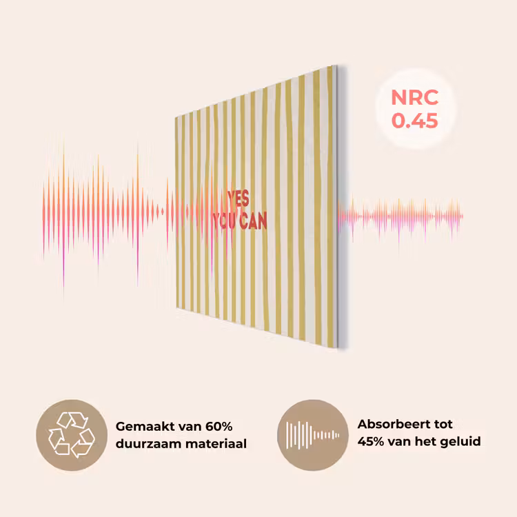 Strepen - Abstract - Yes you can - Rood PET vilt klein -USP_NL
