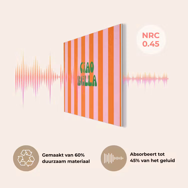 Strepen - Oranje - Verticaal - Ciao bella PET vilt klein -USP_NL