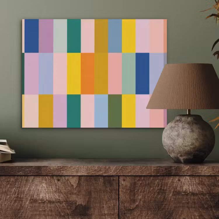 Stroken - Blauw - Patroon - Abstract PET vilt klein -sfeer2