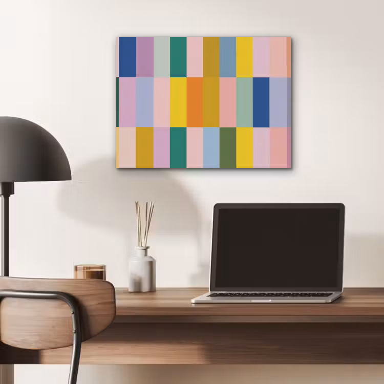 Stroken - Blauw - Patroon - Abstract PET vilt klein -sfeer5