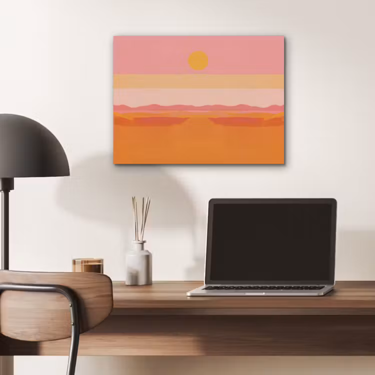 Zon - Abstract - Landschap - Oranje PET vilt klein -sfeer5