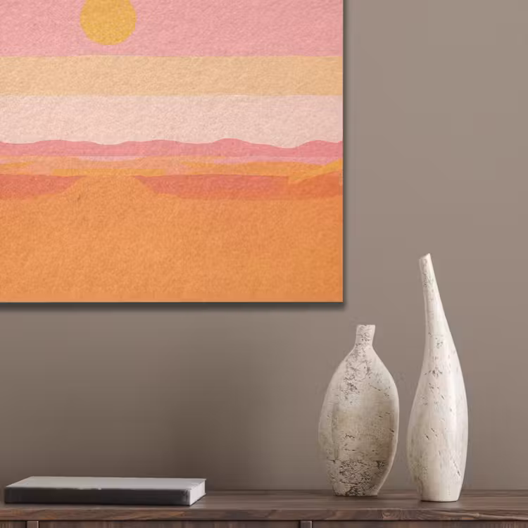 Zon - Abstract - Landschap - Oranje PET vilt klein -sfeer6_closeup