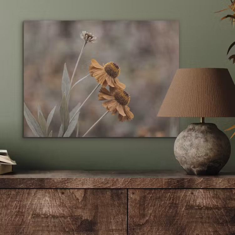 Zonnehoed - Droogbloemen - Geel - Warm PET vilt klein -sfeer2