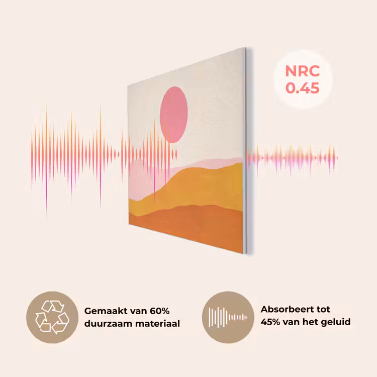 Zon - Heuvels - Abstract - Roze PET vilt klein -USP_NL