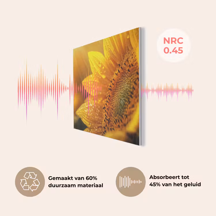 Zonnebloem - Dauwdruppels - Geel - Zonlicht PET vilt klein -USP_NL