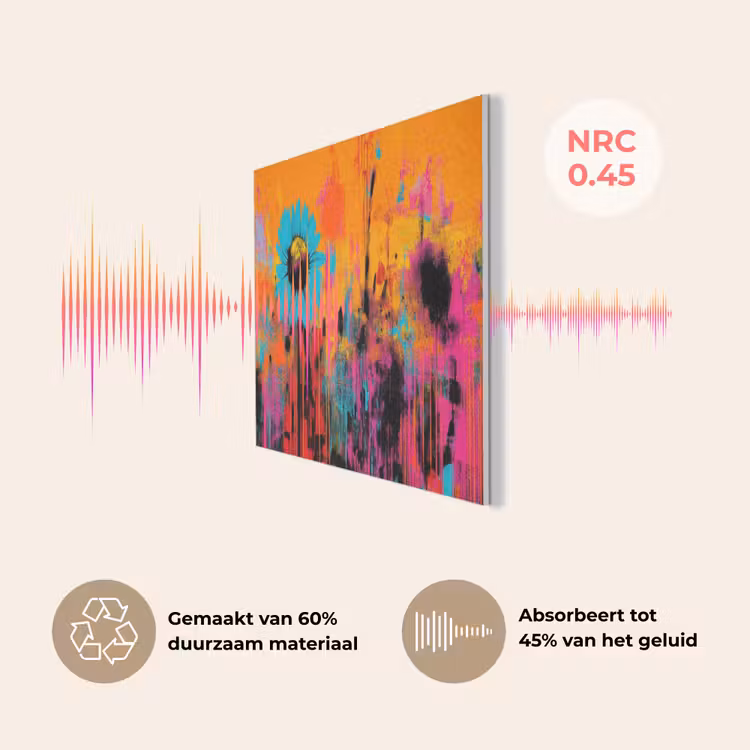 Zonnebloemen - Abstract - Oranje PET vilt middel -USP_NL