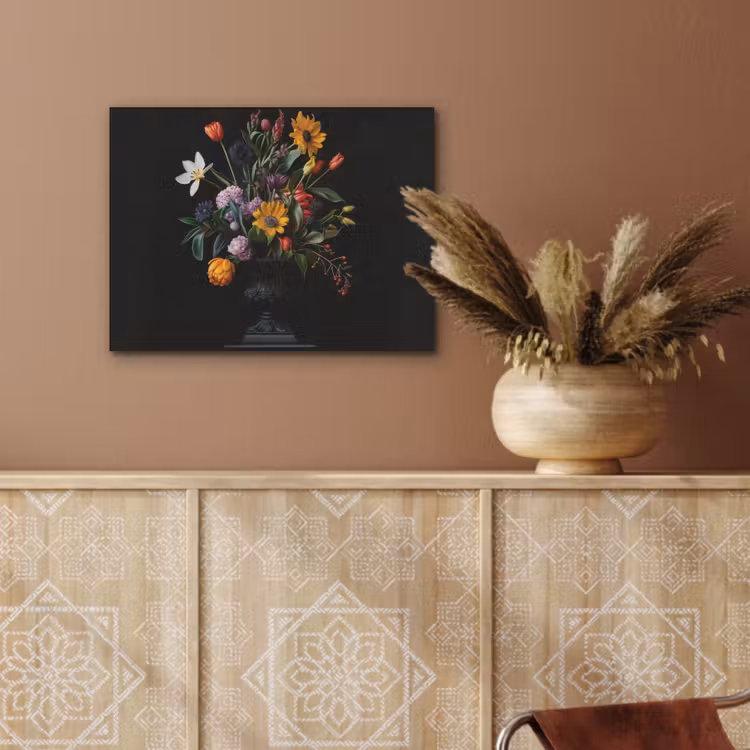Zonnebloemen - Boeket - Kleurrijk PET vilt klein -sfeer4