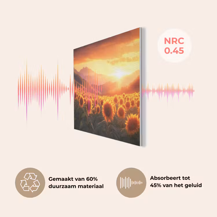 Zonnebloemen - Zonsondergang - Landschap PET vilt klein -USP_NL
