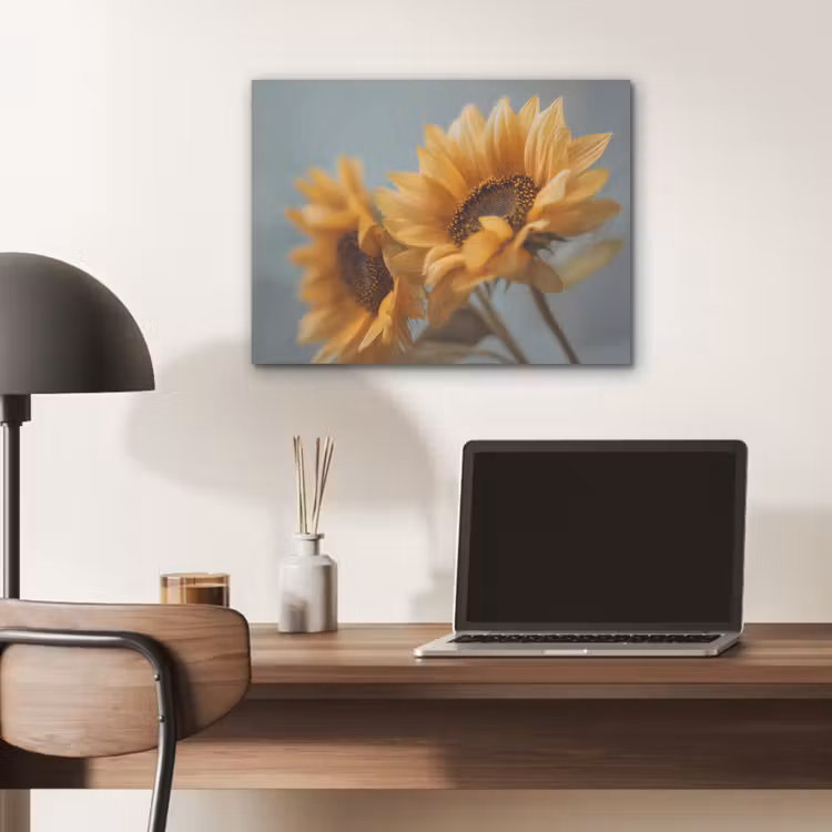 Zonnebloemen - Geel - Wazig PET vilt klein -sfeer5