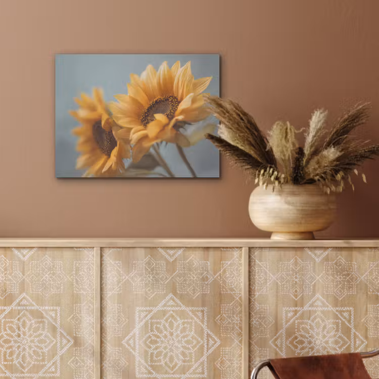 Zonnebloemen - Geel - Wazig PET vilt klein -sfeer4