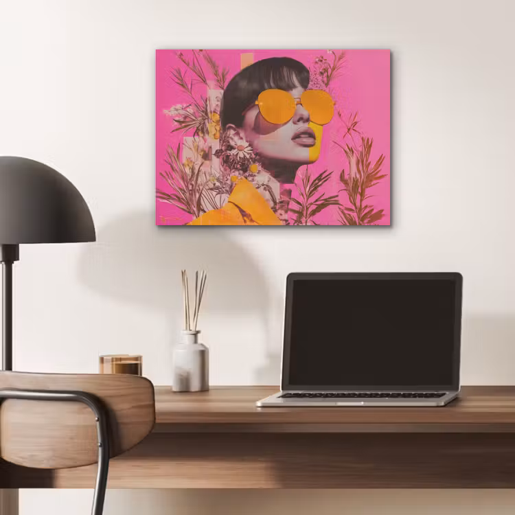 Zonnebril - Oranje - Vrouw - Planten PET vilt klein -sfeer5