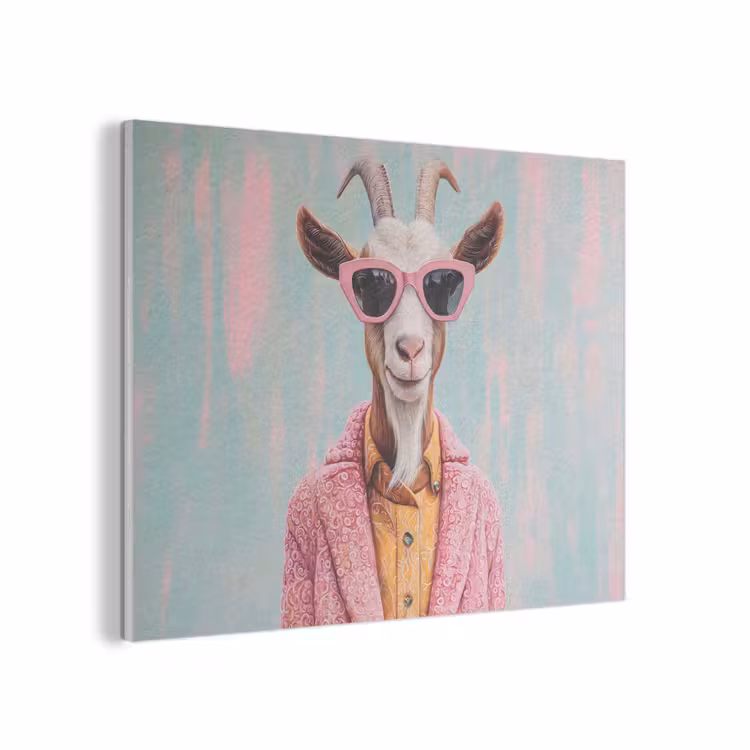 Zonnebril - Roze - Geit - Horen PET vilt klein -3d