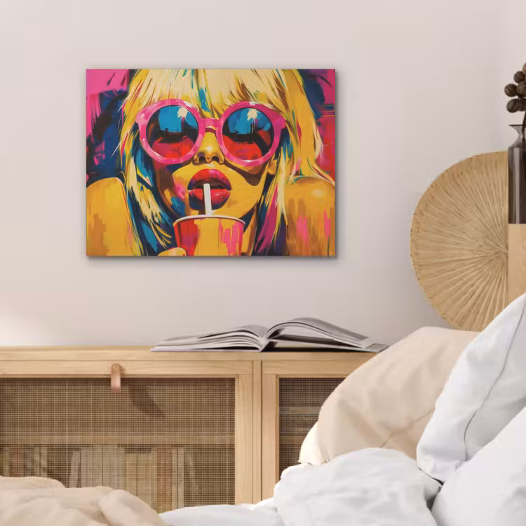 Zonnebril - Roze - Vrouw - Rietje PET vilt klein -sfeer3