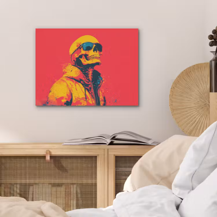 Zonnebril - Schedel - Jas - Rood PET vilt klein -sfeer3