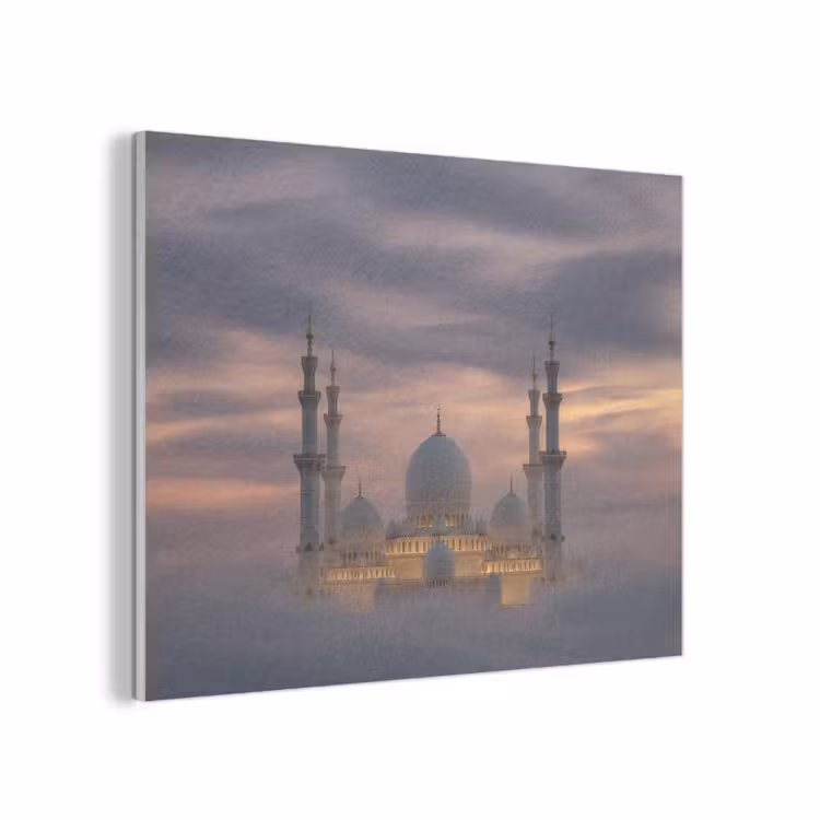 Zonsondergang - Moskee - Wolken PET vilt klein -3d