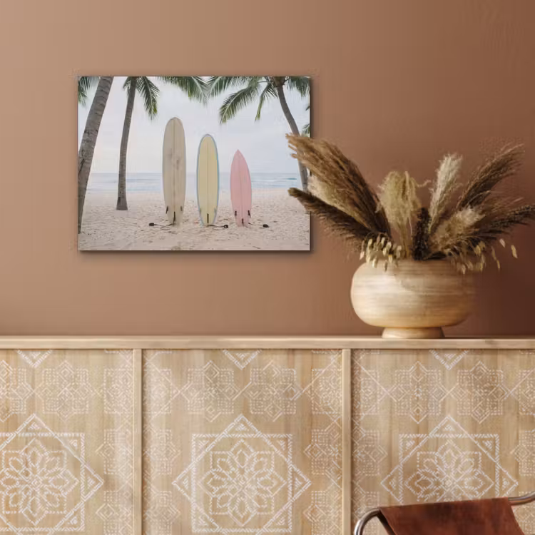 Surfboard - Palmbomen - Kleurrijk PET vilt klein -sfeer4