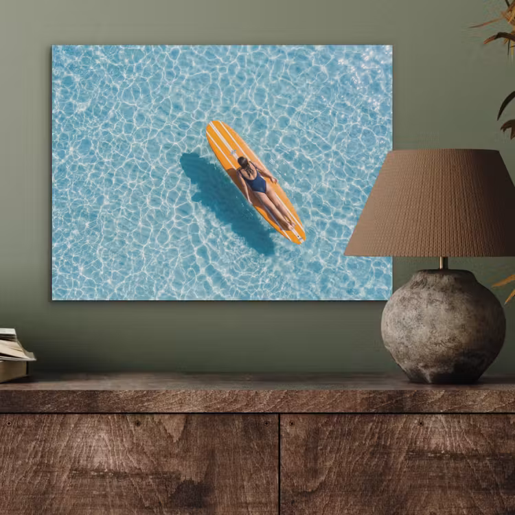 Surfboard - Water - Badpak - Oranje PET vilt klein -sfeer2