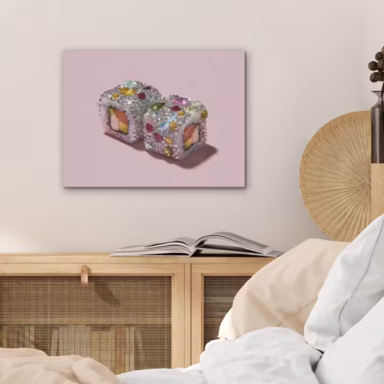 Sushi - Rolletjes - Steentjes - Kleurrijk PET vilt klein -sfeer3