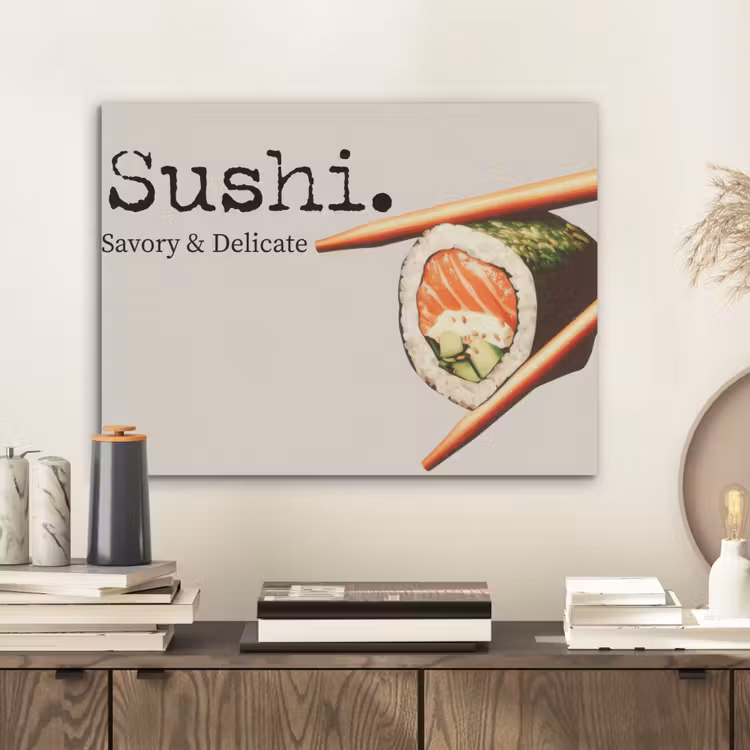 Sushi - Zalm - Rijst - Japans PET vilt klein -sfeer1