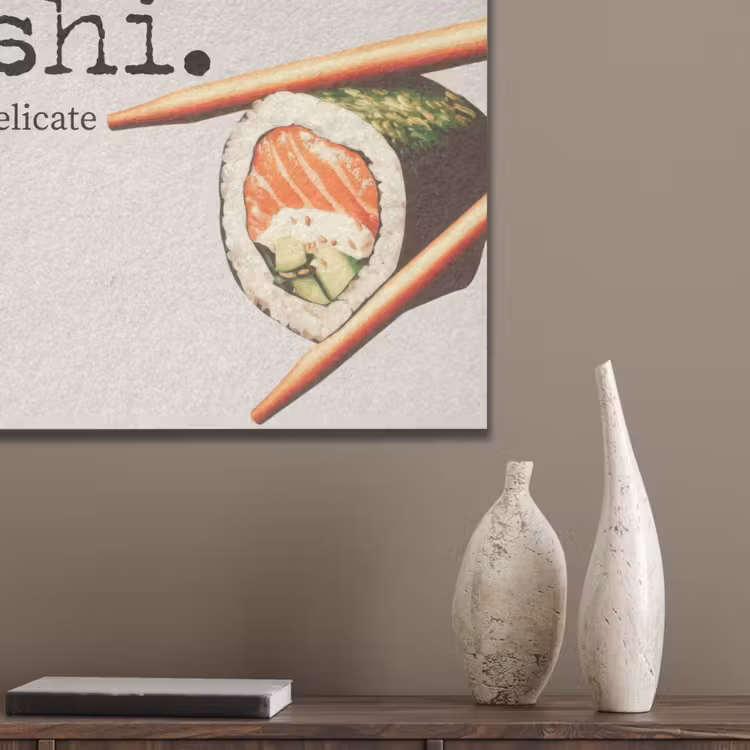 Sushi - Zalm - Rijst - Japans PET vilt klein -sfeer6_closeup