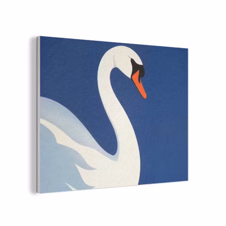Zwaan - Wit - Snavel - Illustratie PET vilt klein -3d