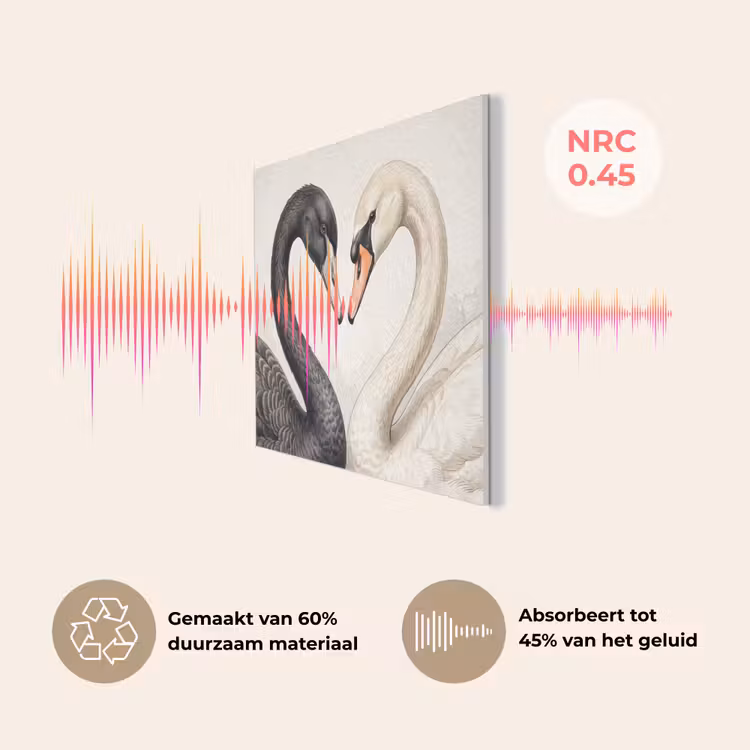 Zwanen - Hartvorm - Dieren PET vilt klein -USP_NL