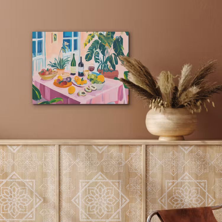 Tafel - Wijn - Fruit PET vilt klein -sfeer4