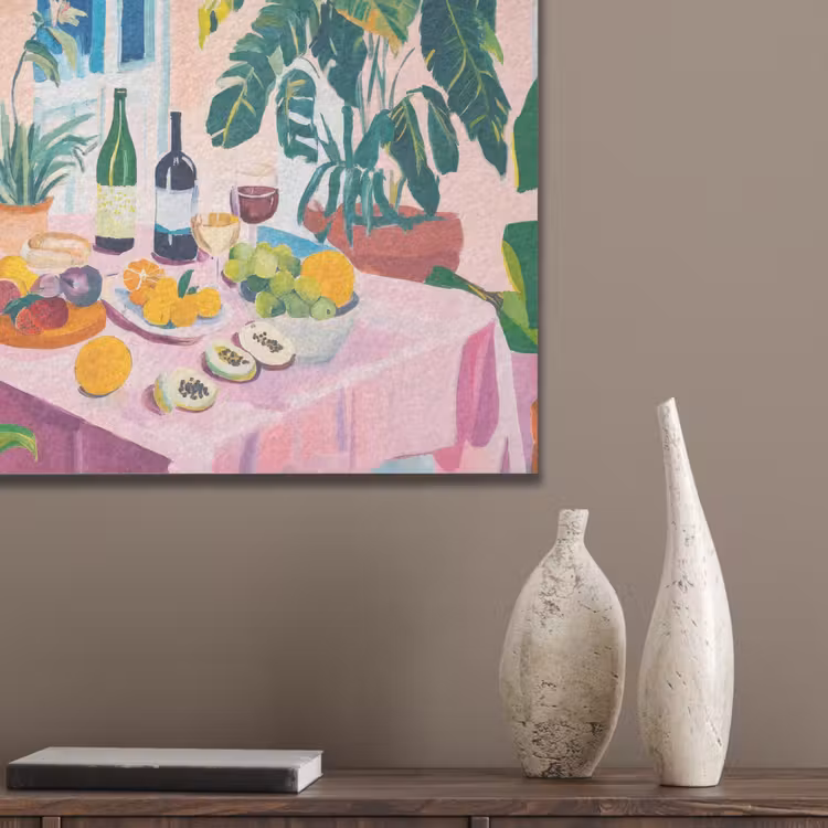 Tafel - Wijn - Fruit PET vilt klein -sfeer6_closeup