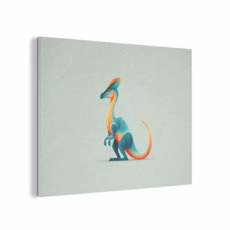 Staart - Dino - Minimalistisch - Blauw PET vilt klein -3d