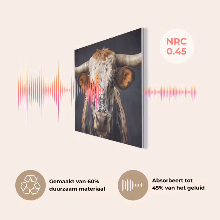 Stier - Kleurrijk - Hoorns PET vilt klein -USP_NL