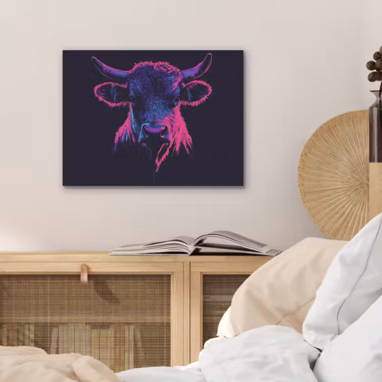 Stier - Neon - Zwart - Kleur PET vilt klein -sfeer3