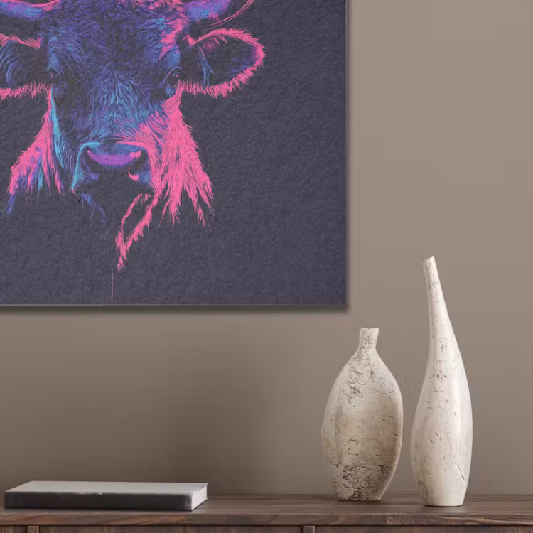 Stier - Neon - Zwart - Kleur PET vilt klein -sfeer6_closeup