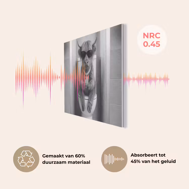 Stier - Telefoon - Toilet - Zwart - Wit PET vilt klein -USP_NL
