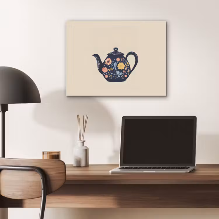 Theepot - Kleurrijk - Bloemen PET vilt klein -sfeer5