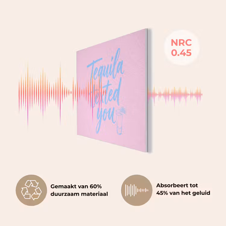 Tequila texted you - Roze - Blauw PET vilt klein -USP_NL